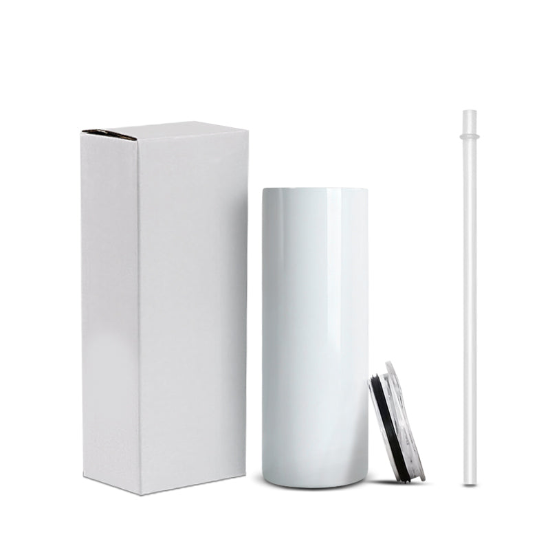 20oz Sublimation Blank Stainless Steel Tumbler Cup with Lid Straw for Water Drinks