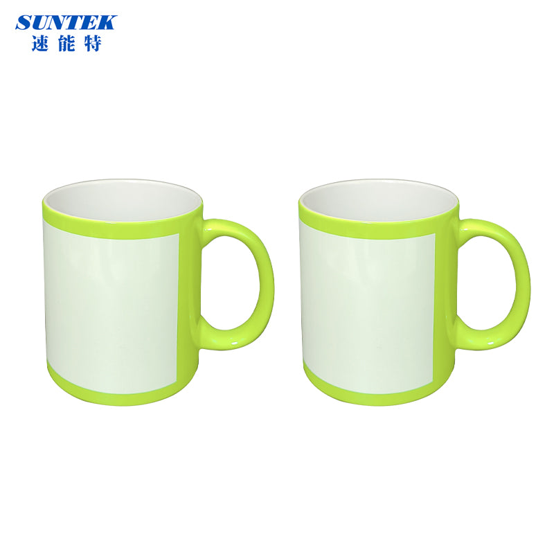 11oz Sublimation Blank Patch Color Coffee Mug for Water Drinks