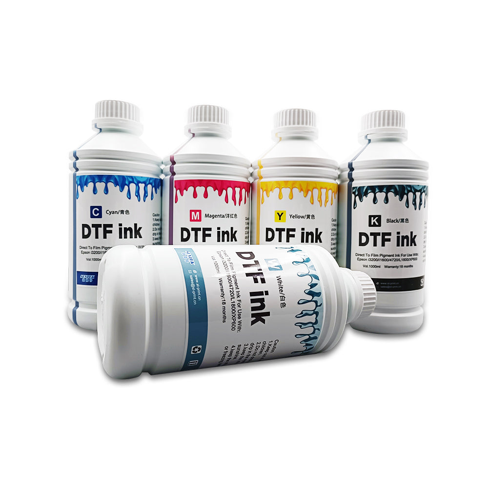 1000ML Premium DTF Ink Combo Pack Compatible for PET Film Refill for DTF Printers Epson I3200 I1600 4720 L1800 XP600, Heat Transfer Printing Direct to Film