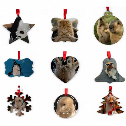 Custom Metal Photo Ornament - Personalized Picture Hanging