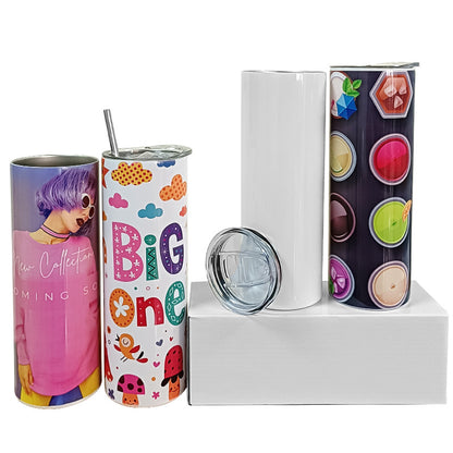 2023 Hotselling Sublimation Blank Us Warehouse 20oz Stainless Steel Straight Tumbler