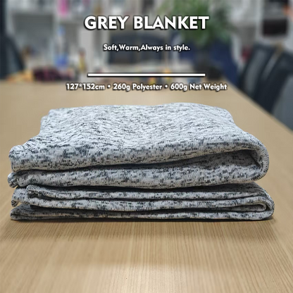 Grey Blanket 50x60in, 260g Polyester for Sublimation Printing,Vacuum Packed Blanket for Heat Transfer,Soft and Warm Home Decor
