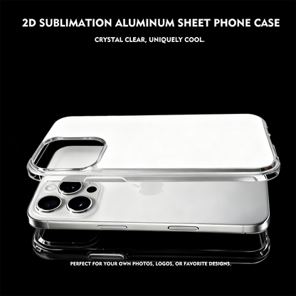 2in1 Sublimation Phone Case with 4"Aluminum Sheet,Transparent TPU+PC Cover for Heat Press,DIY Custom Design for Various Models