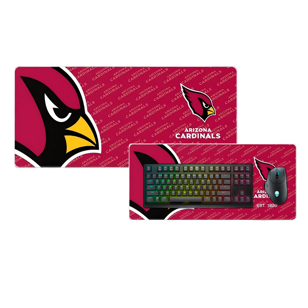Gaming Mouse Pad 11.8×31.5 inch - NFL Super Bowl LVIX Memorial Heat Press Printing, Non-Slip Rubber Base for Fans & Desktop Use