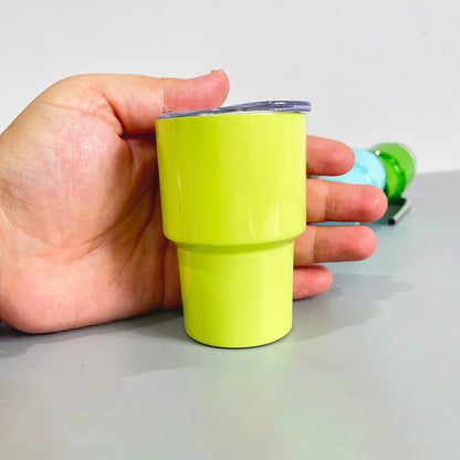 3oz Mini Tumbler Shot Glass Stainless Steel Vacuum Insulation Mini Wine Tumbler With Lid And Straw
