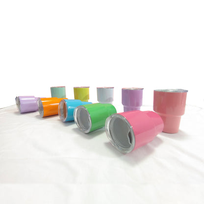 3oz Mini Tumbler Shot Glass Stainless Steel Vacuum Insulation Mini Wine Tumbler With Lid And Straw