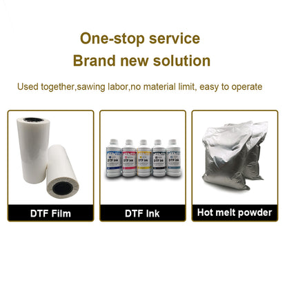 Premium DTF Transfer Film Roll 13" x 328ft PET Heat Transfer Paper Direct to Film for T-Shirts, Textiles & Custom DIY Crafts