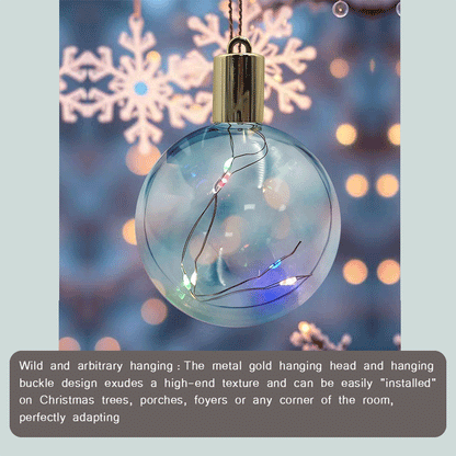 3.15-Inch Heat Transfer Christmas Ornament for Tree Home Decor, Heart Sphere Shape with LED, Sublimation Ready Plastic Cardboard
