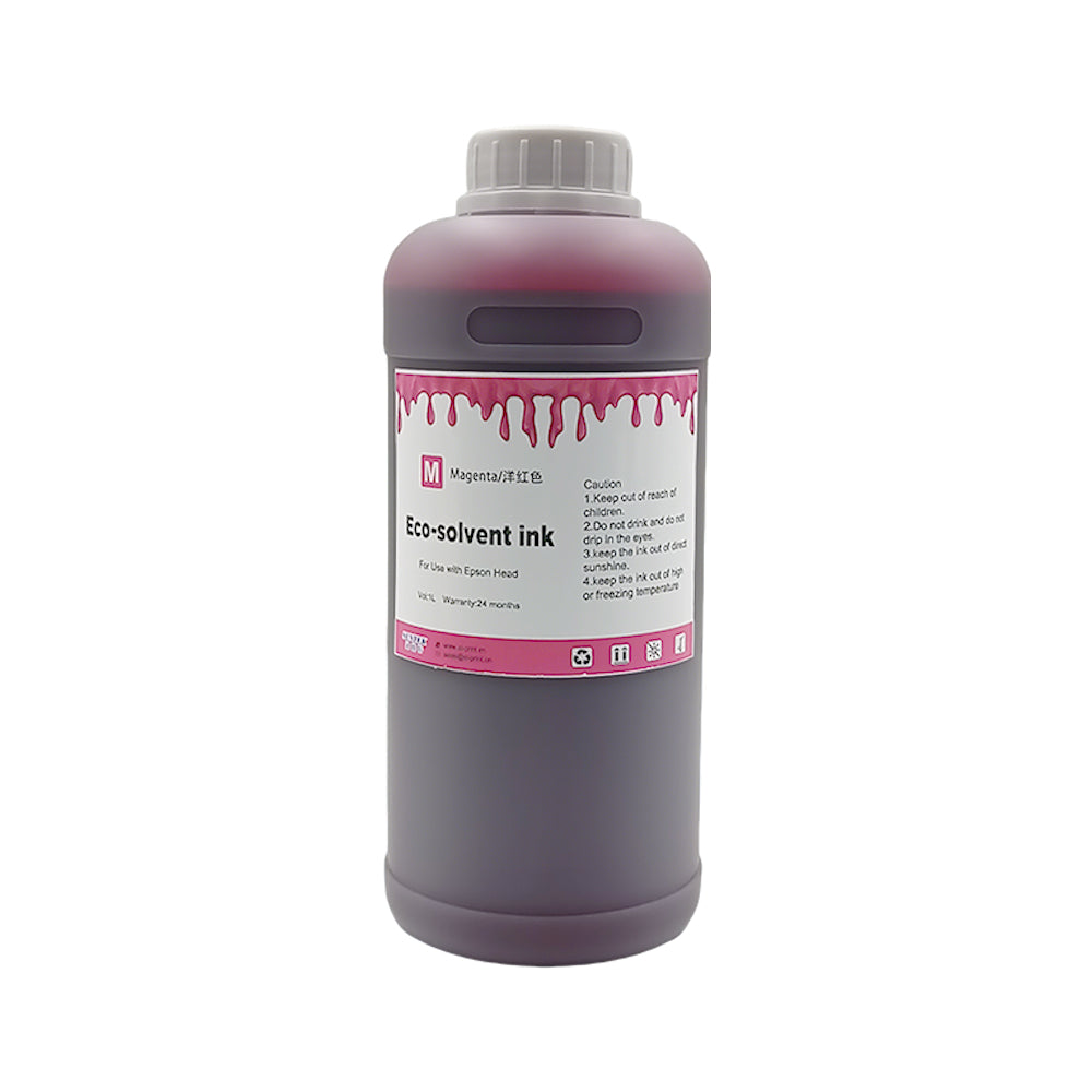 Subtransfer Premium Eco Solvent Ink Set - Vibrant Pigment for HTV/Vinyl/Stickers/T-Shirts Compatible with DX4 DX5 DX7 DX9 DX10 DX11 XP600 TX800 Printhead