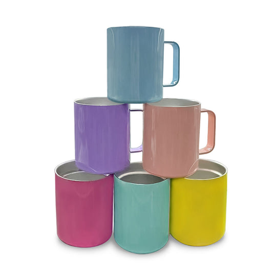 12oz Sublimation Heat Press Stainless Steel Color Mug For Travel