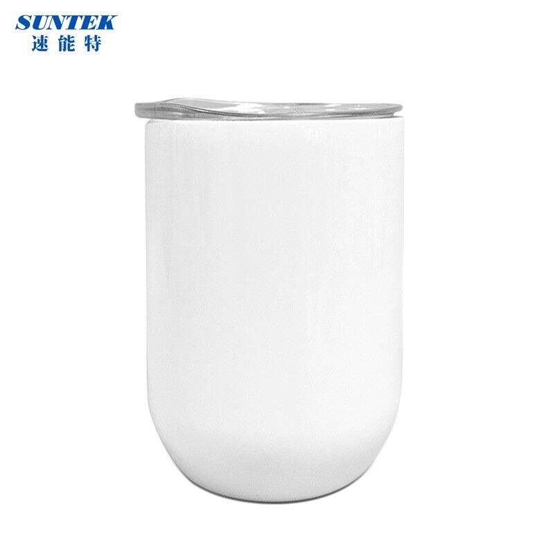 12oz stemless double wall stainless steel inside sublimation tumbler