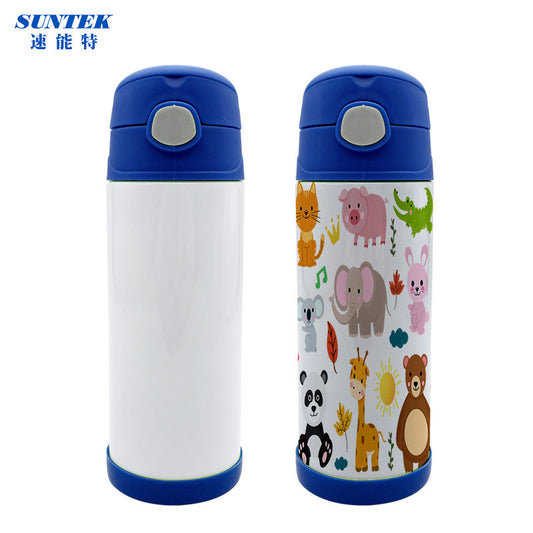 Top selling 12oz 350ml Sublimation Stainless Steel Double Wall Vacuum Insulation Straight Kid Water Bottle