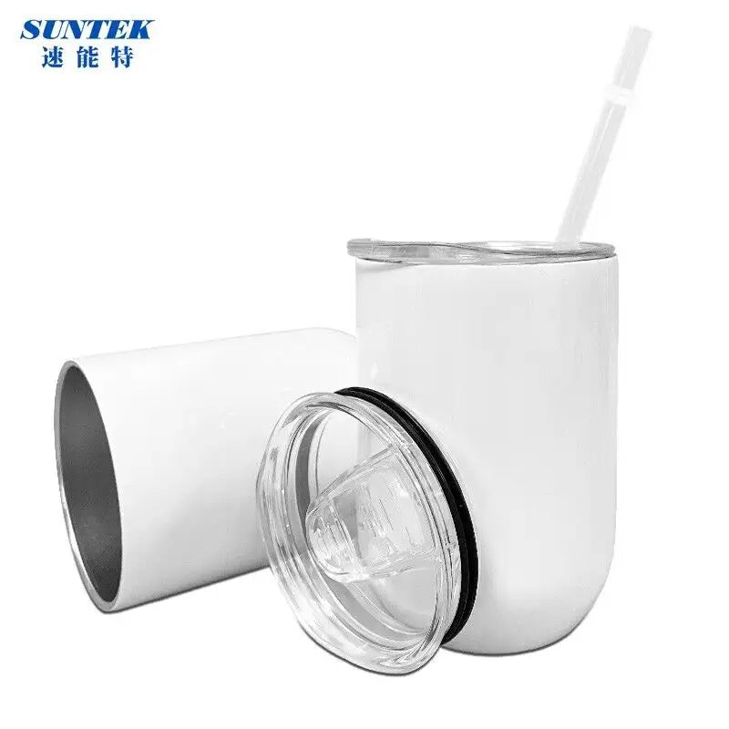 12oz stemless double wall stainless steel inside sublimation tumbler