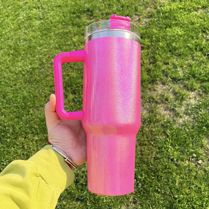 40oz Sublimation Heat Press Shimmer Travel Mug Tumbler Water Bottle For Car Travel