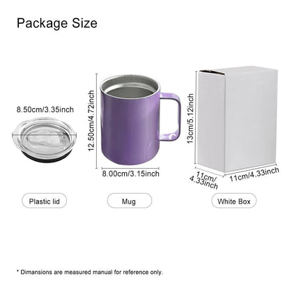 12oz Sublimation Heat Press Stainless Steel Color Mug For Travel