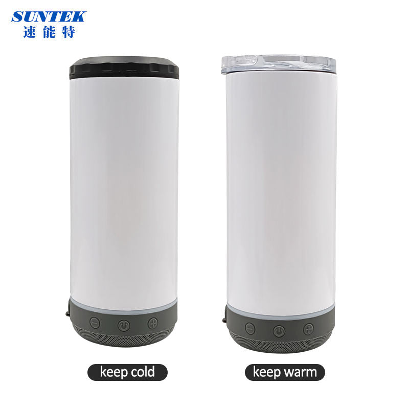 New Design Stainless Steel 16oz Speaker Tumbler Sublimation Music Tumbler With Lids