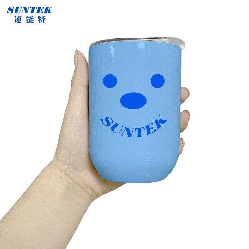 12oz stemless double wall stainless steel inside sublimation tumbler