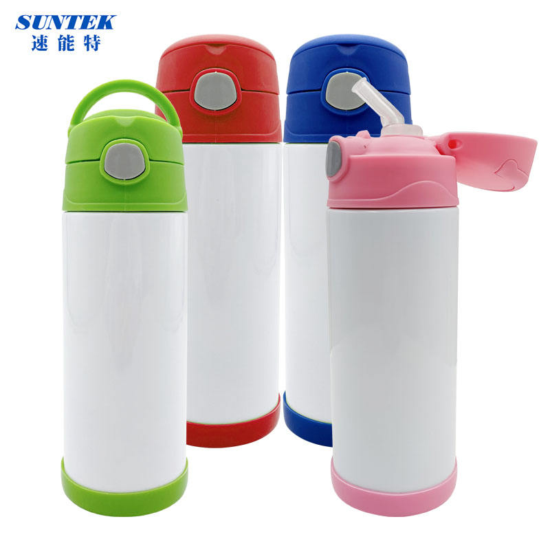 Top selling 12oz 350ml Sublimation Stainless Steel Double Wall Vacuum Insulation Straight Kid Water Bottle