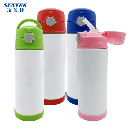 Top selling 12oz 350ml Sublimation Stainless Steel Double Wall Vacuum Insulation Straight Kid Water Bottle