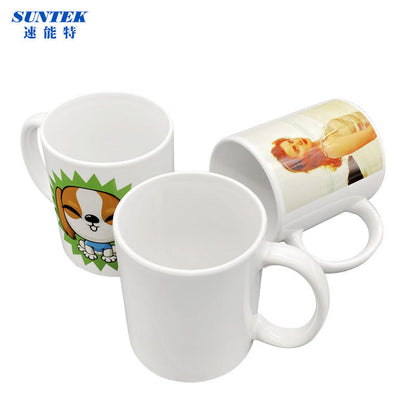 White Blank Sublimation Mug With Handle Rim And Round Handle Ceramic Porcelain Mugs Inner Color Coffee Mug