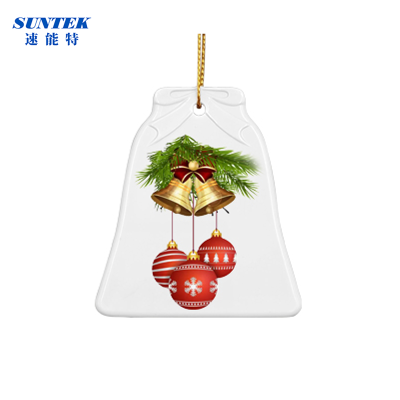 3 Inch Round Circle Personalized Sublimation Christmas Ornaments Blank Ceramic