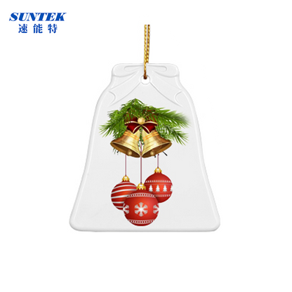 3 Inch Round Circle Personalized Sublimation Christmas Ornaments Blank Ceramic