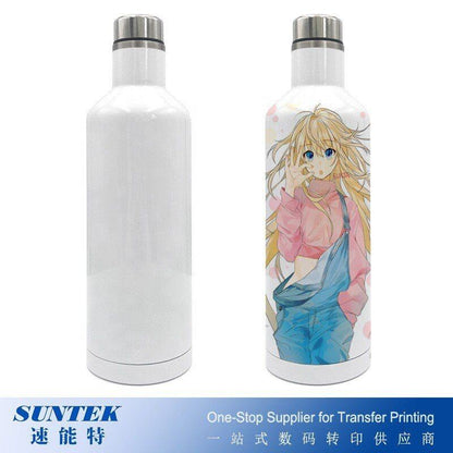 Customized Logo Sublimation Blanks Wine Gift Set 500ml Stainless Steel Wine Bottle Egg Shape Tumbler