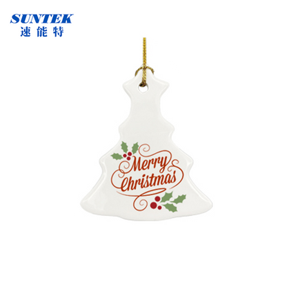 3 Inch Round Circle Personalized Sublimation Christmas Ornaments Blank Ceramic