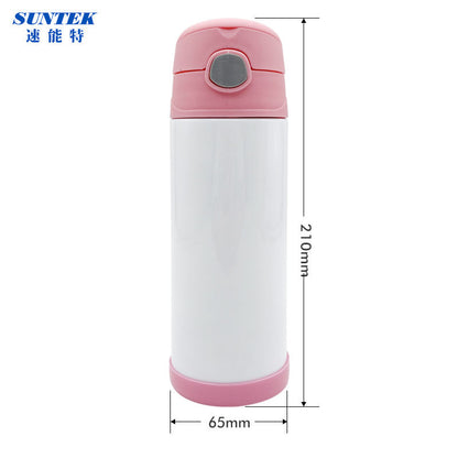 Top selling 12oz 350ml Sublimation Stainless Steel Double Wall Vacuum Insulation Straight Kid Water Bottle