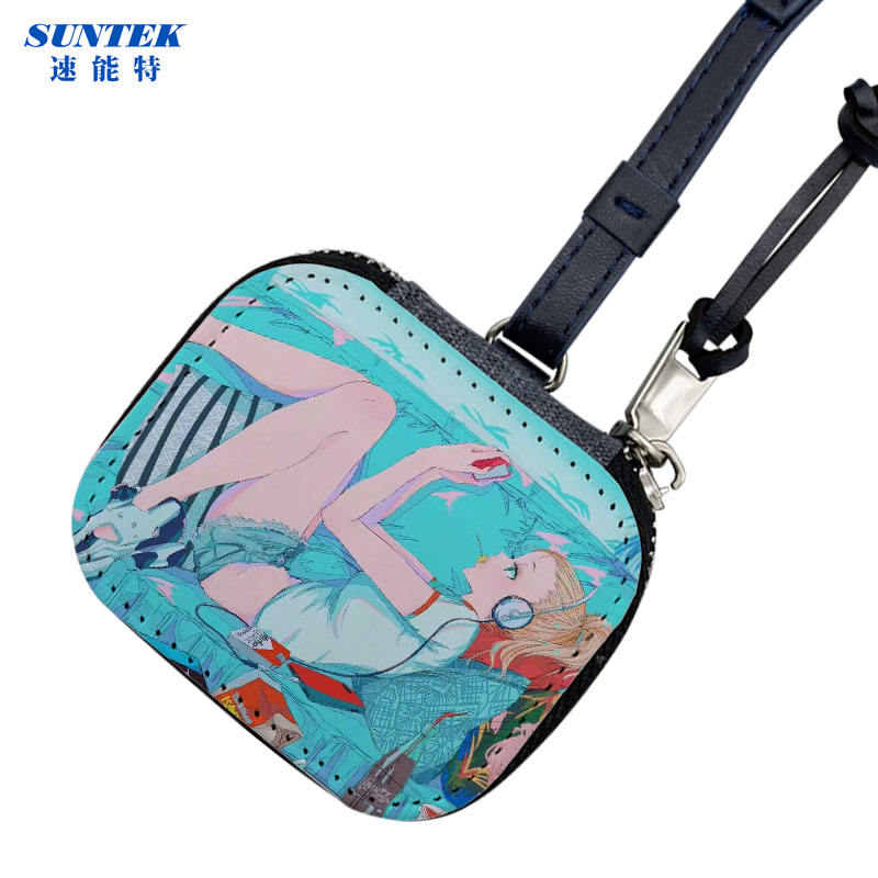 Sublimation PU Leather Earphones Case Blanks Holder Bag for Air Pods
