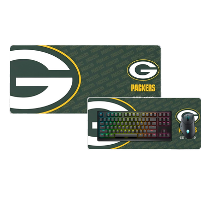 Gaming Mouse Pad 11.8×31.5 inch - NFL Super Bowl LVIX Memorial Heat Press Printing, Non-Slip Rubber Base for Fans & Desktop Use