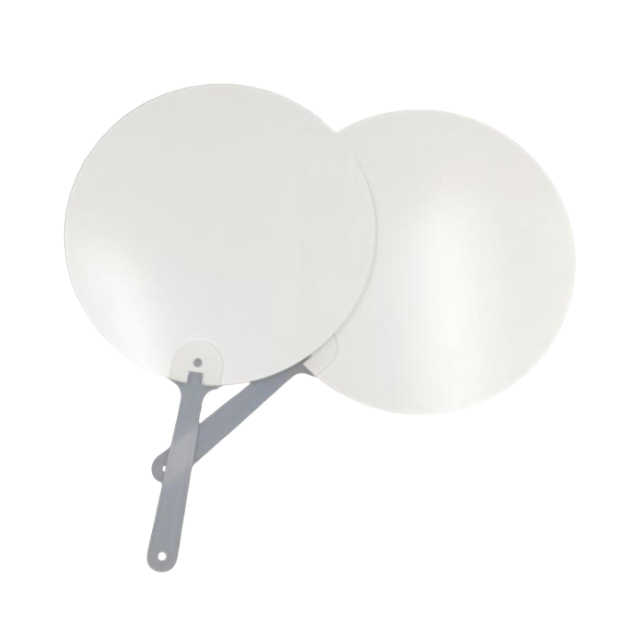 Sublimation Blank 17.5cm Plastic Fan with Handle for Summer Decoration Cultural Promotional Products