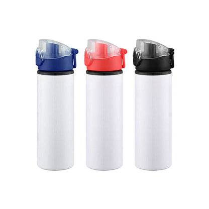 Sublimation Blank White 750ml Big Mouth Aluminum Sports Water Bottle with Handle Lid