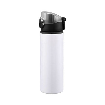 Sublimation Blank White 750ml Big Mouth Aluminum Sports Water Bottle with Handle Lid