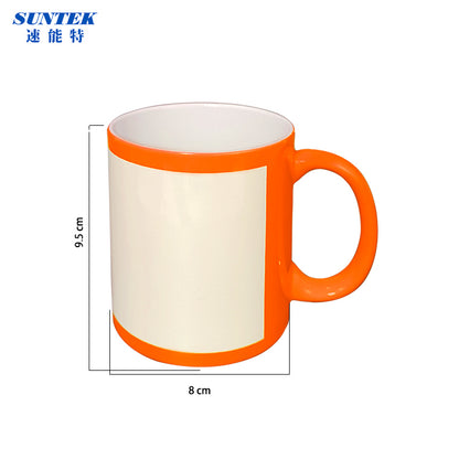 11oz Sublimation Blank Patch Color Coffee Mug for Water Drinks