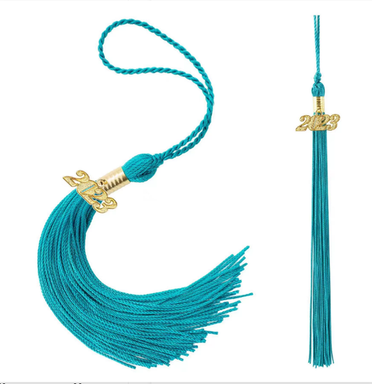 Sublimation Graduation Cap Tassel Blank, Double Sided 6x1.5in, Zinc Alloy with Multi-Color Tassel Options, 30g Tassel