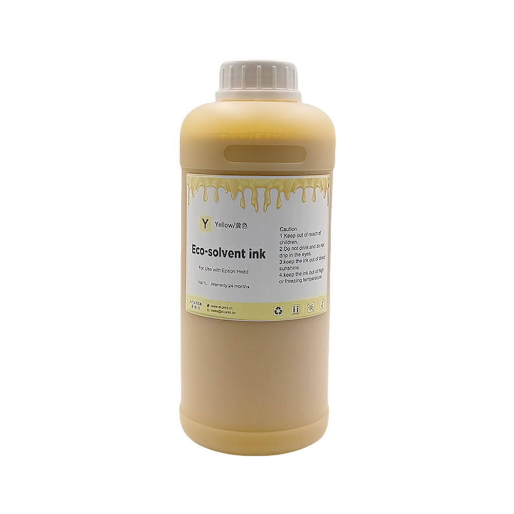 Subtransfer Premium Eco Solvent Ink Set - Vibrant Pigment for HTV/Vinyl/Stickers/T-Shirts Compatible with DX4 DX5 DX7 DX9 DX10 DX11 XP600 TX800 Printhead
