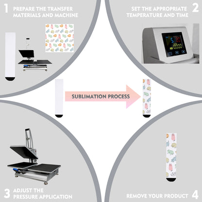 Customizable Adult Sports Socks 40cm Length, Sublimation Ready Black Toe & Heel, Terry Loop Sole for Running & Training