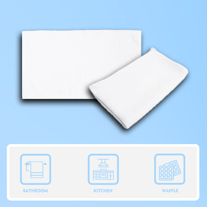 Sublimation Waffle Weave Towel Blanks 16x24in 390gsm, Microfiber Quick Dry, Heat Transfer Ready for Custom Logo, OPP Bag Packed
