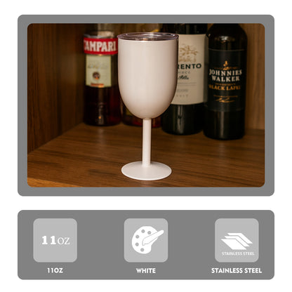 10oz White Sublimation Stemless Wine Tumbler, Stainless Steel Vacuum Insulated, Double Wall Insulation,Design For yourself