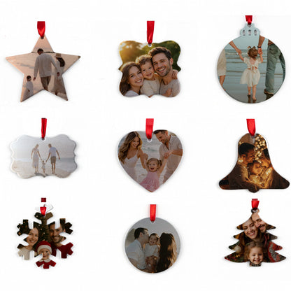 Custom Metal Photo Ornament - Personalized Picture Hanging
