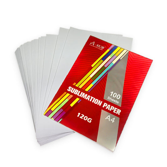 100 Sheets A4 Sublimation Paper - 8.3x11.7 Inch High-Transfer Heat Press Paper for Epson/Sawgrass Printers & T-Shirt/Mug DIY