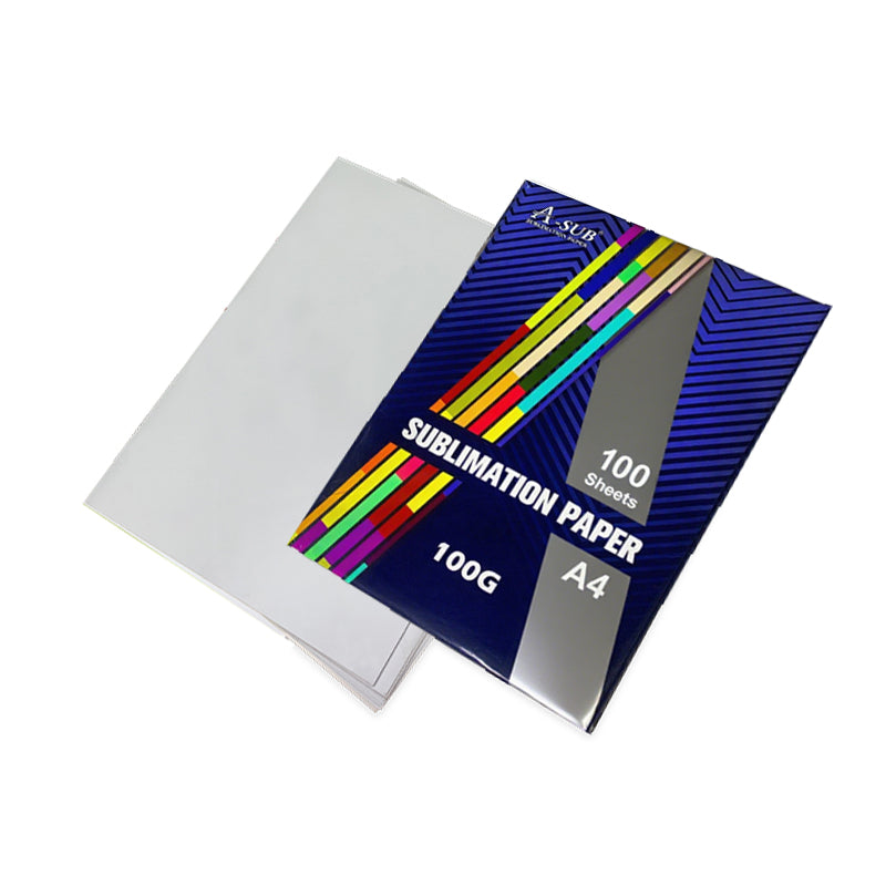 100 Sheets A4 Sublimation Paper - 8.3x11.7 Inch High-Transfer Heat Press Paper for Epson/Sawgrass Printers & T-Shirt/Mug DIY