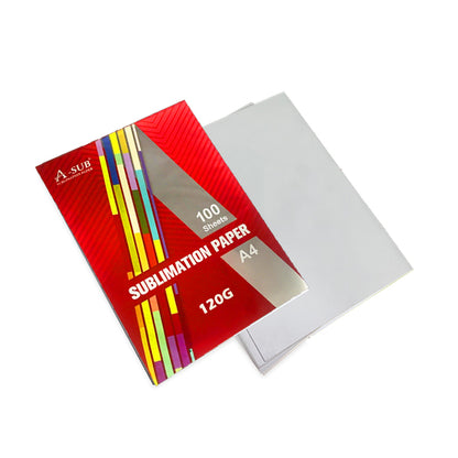 100 Sheets A4 Sublimation Paper - 8.3x11.7 Inch High-Transfer Heat Press Paper for Epson/Sawgrass Printers & T-Shirt/Mug DIY