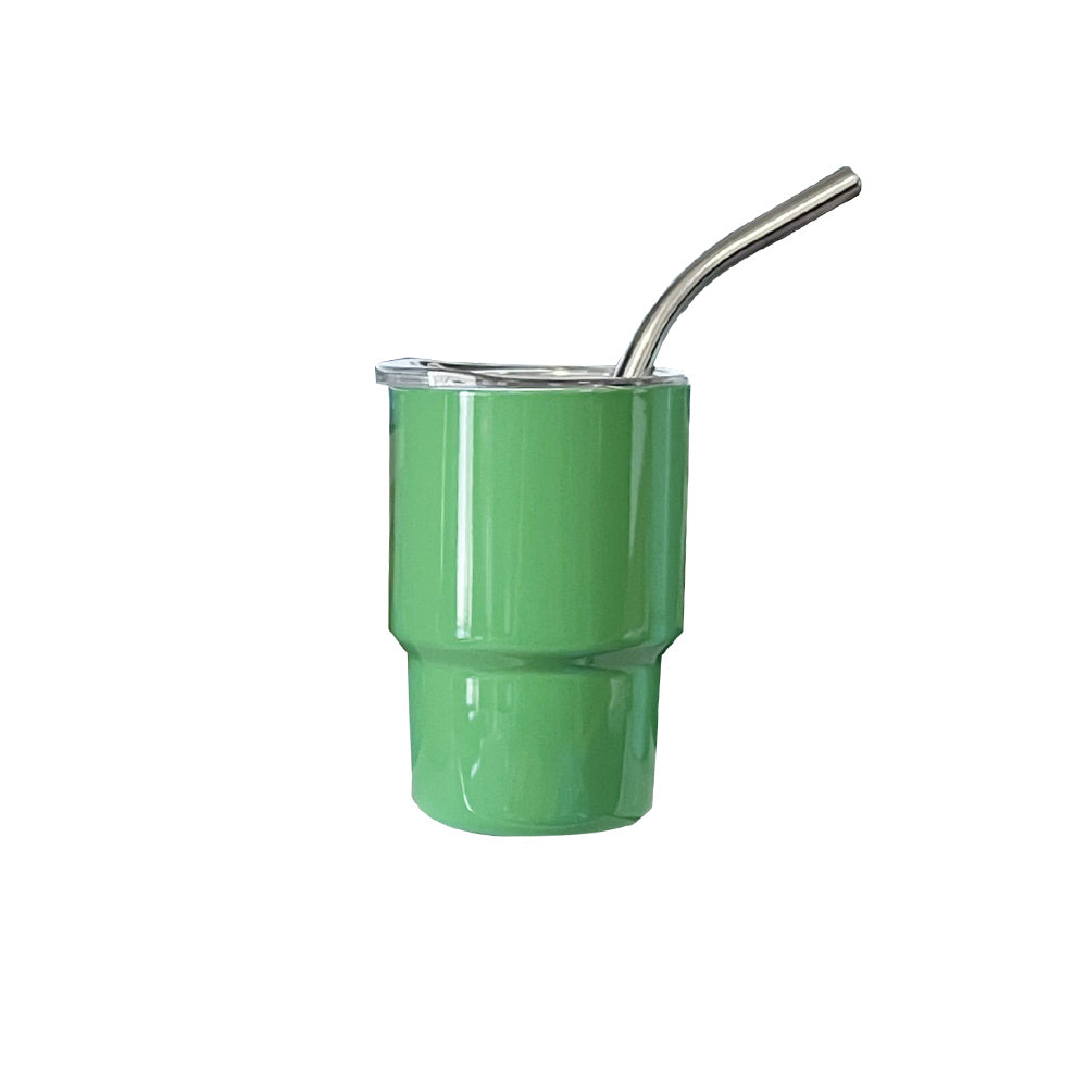 3oz Mini Tumbler Shot Glass Stainless Steel Vacuum Insulation Mini Wine Tumbler With Lid And Straw