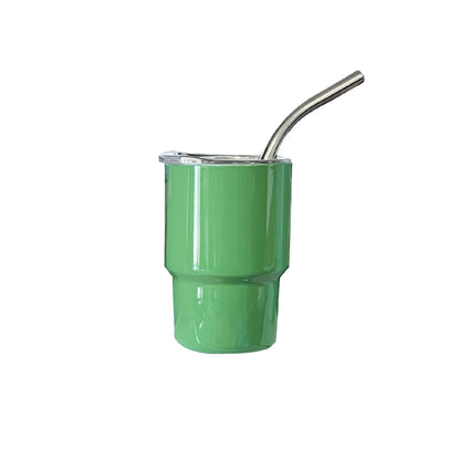 3oz Mini Tumbler Shot Glass Stainless Steel Vacuum Insulation Mini Wine Tumbler With Lid And Straw