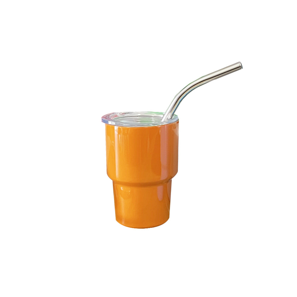 3oz Mini Tumbler Shot Glass Stainless Steel Vacuum Insulation Mini Wine Tumbler With Lid And Straw
