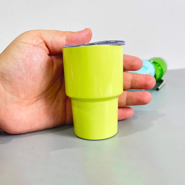 3oz Mini Tumbler Shot Glass Stainless Steel Vacuum Insulation Mini Wine Tumbler With Lid And Straw