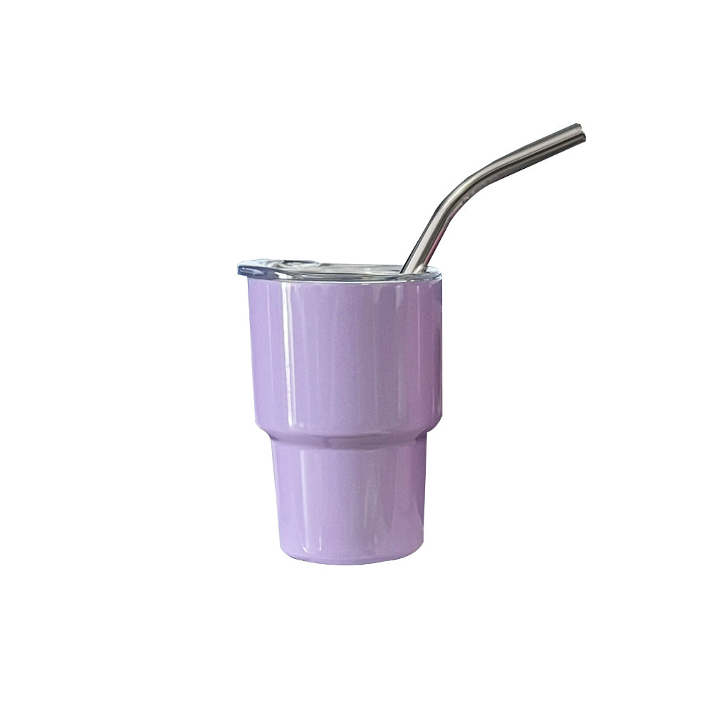 3oz Mini Tumbler Shot Glass Stainless Steel Vacuum Insulation Mini Wine Tumbler With Lid And Straw